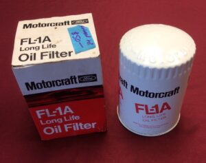 Nos FL1A MOTORCRAFT engine oil filter. 1970s vintage