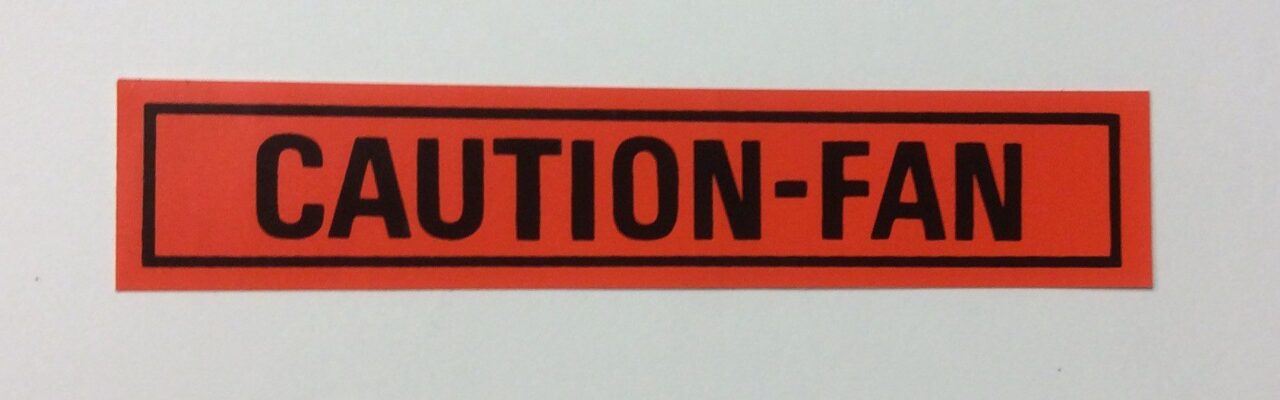 Caution Fan Decal 1960's and 1970's