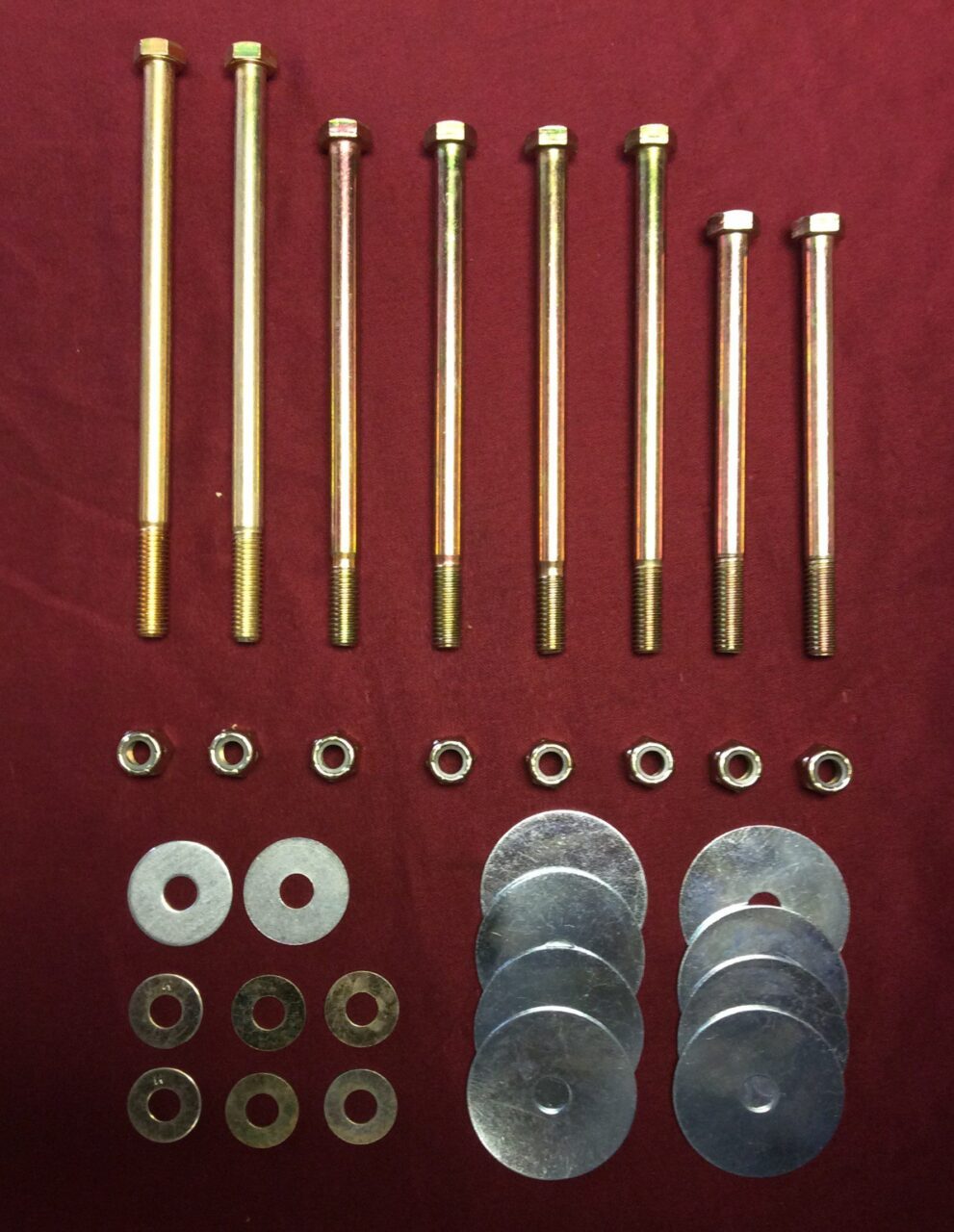 body mount bolt kit for 2" lift. 1966-1977 bronco