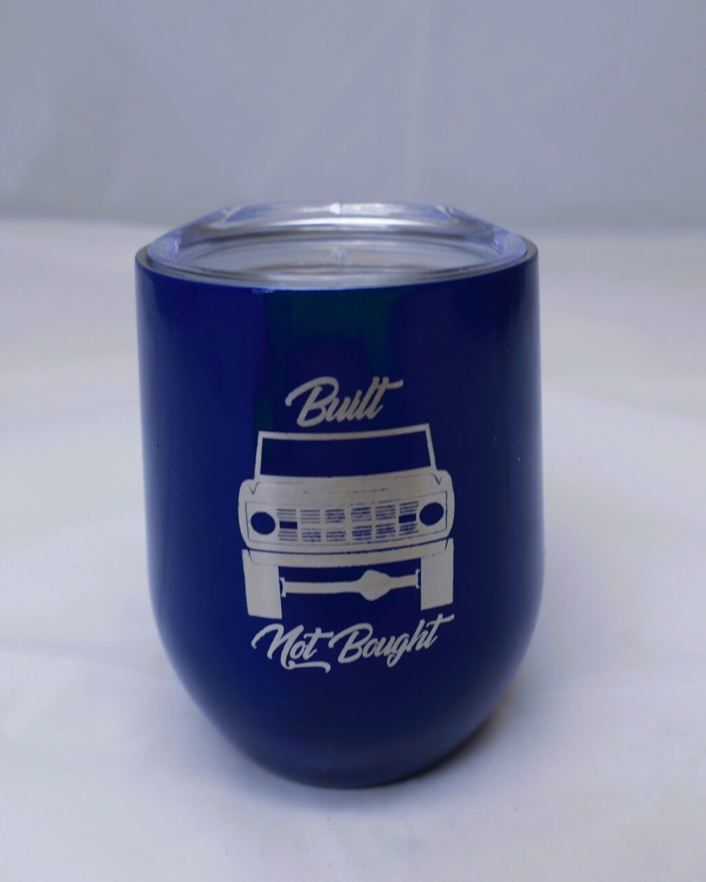 "Built Not Bought" Ford Bronco 9oz Tumbler With Lid - Blue